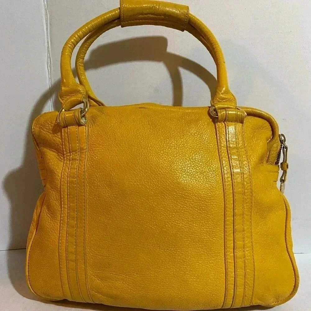 Marc By Marc Jacobs yellow leather satchel handbag